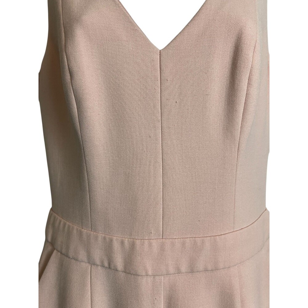 Trina Turk Pale Pink V-Neck Wide Wide Leg Jumpsuit Size 4 Business Casual - Picture 6 of 13
